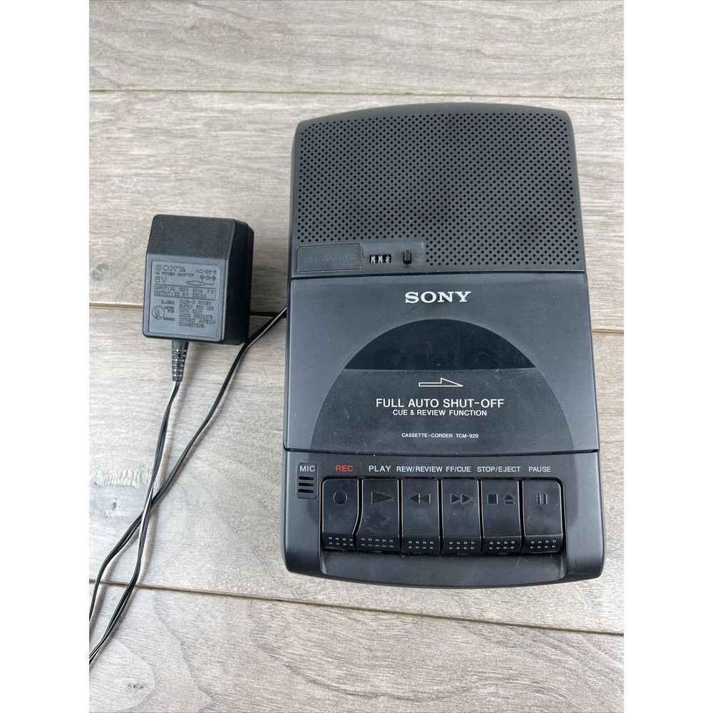 Vintage SONY Cassette Recorder Portable Tape Player TCM-929